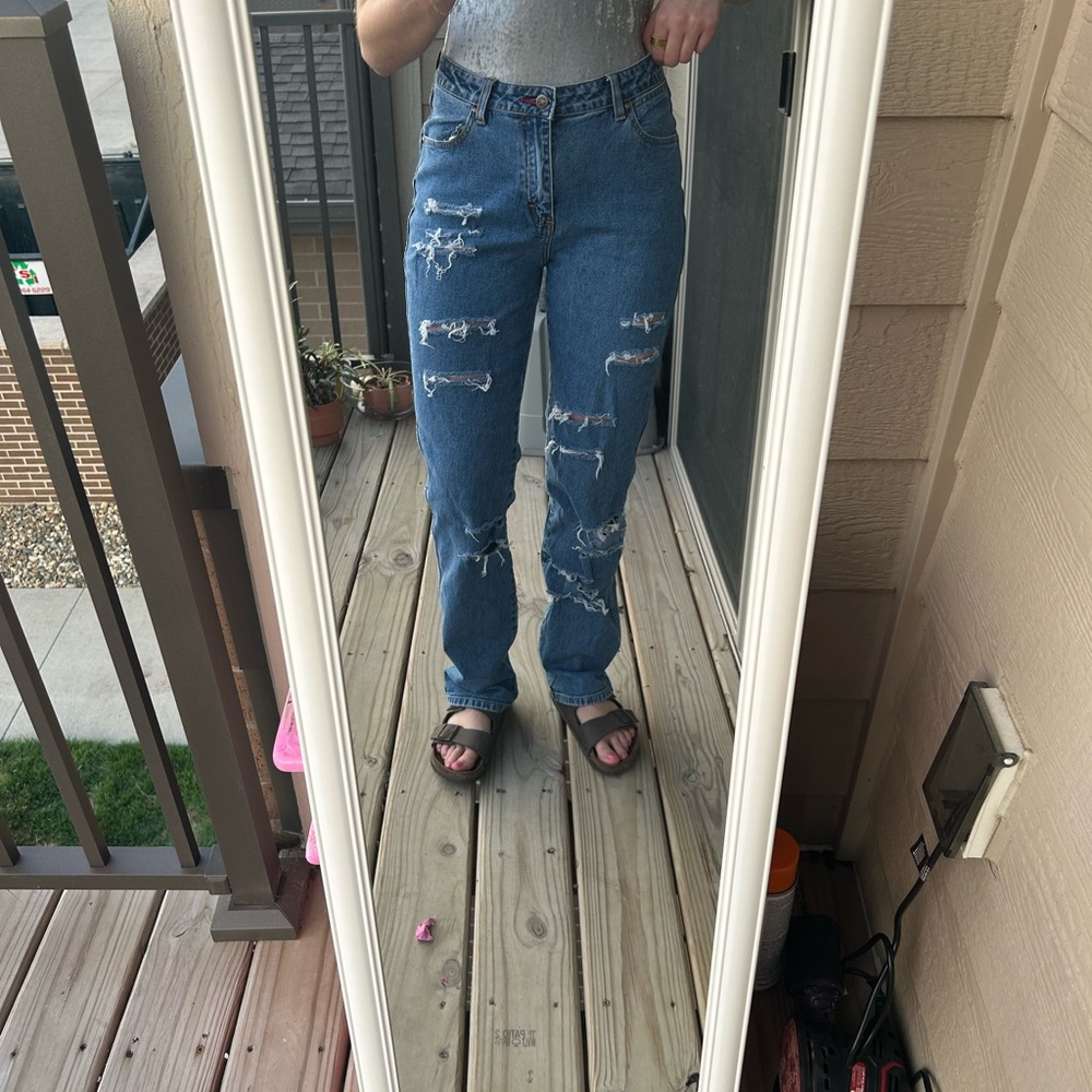 Wrangler Blue Straight Leg Jeans with Vintage Appeal